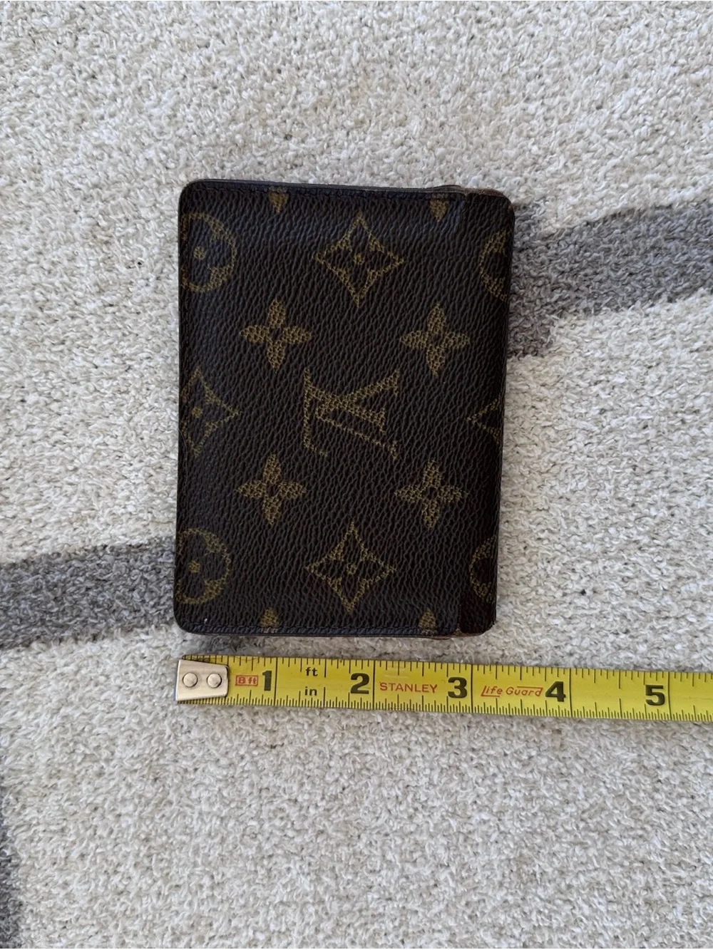 Louis Vuitton Monogram Canvas Card/Passport Sleeve in Brown and Gold